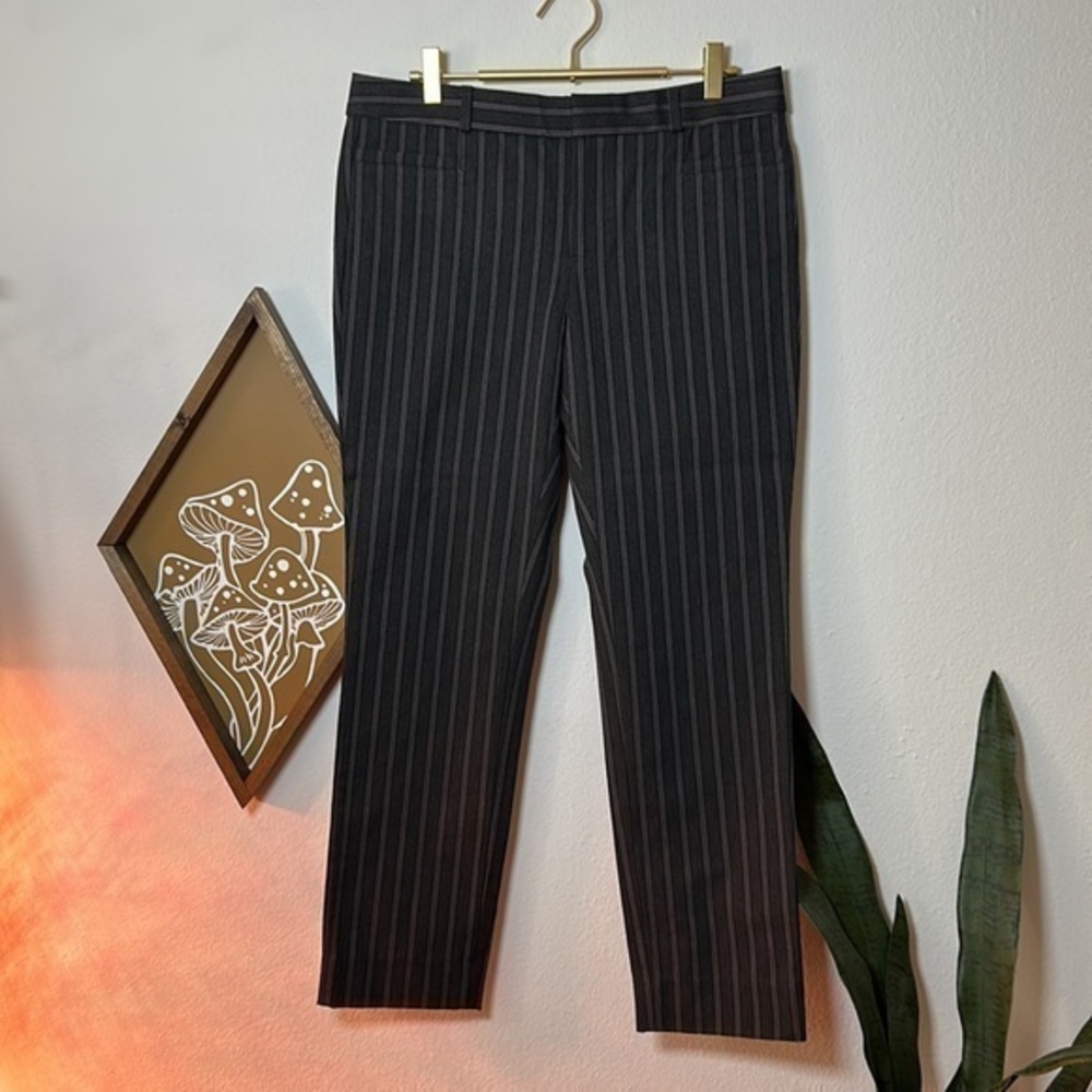 Banana Republic Sloan Gray Striped Skinny Fit Trousers Pants Sz.6 NWT!